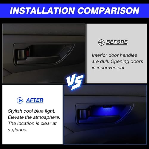 Miniatura 10 de Powerty Compatible con luz LED Toyota Camry 2024 2023 2022 2021 2020 2019 2018 manija interior de la puerta cuenco, iluminación ambiental, lámpara
