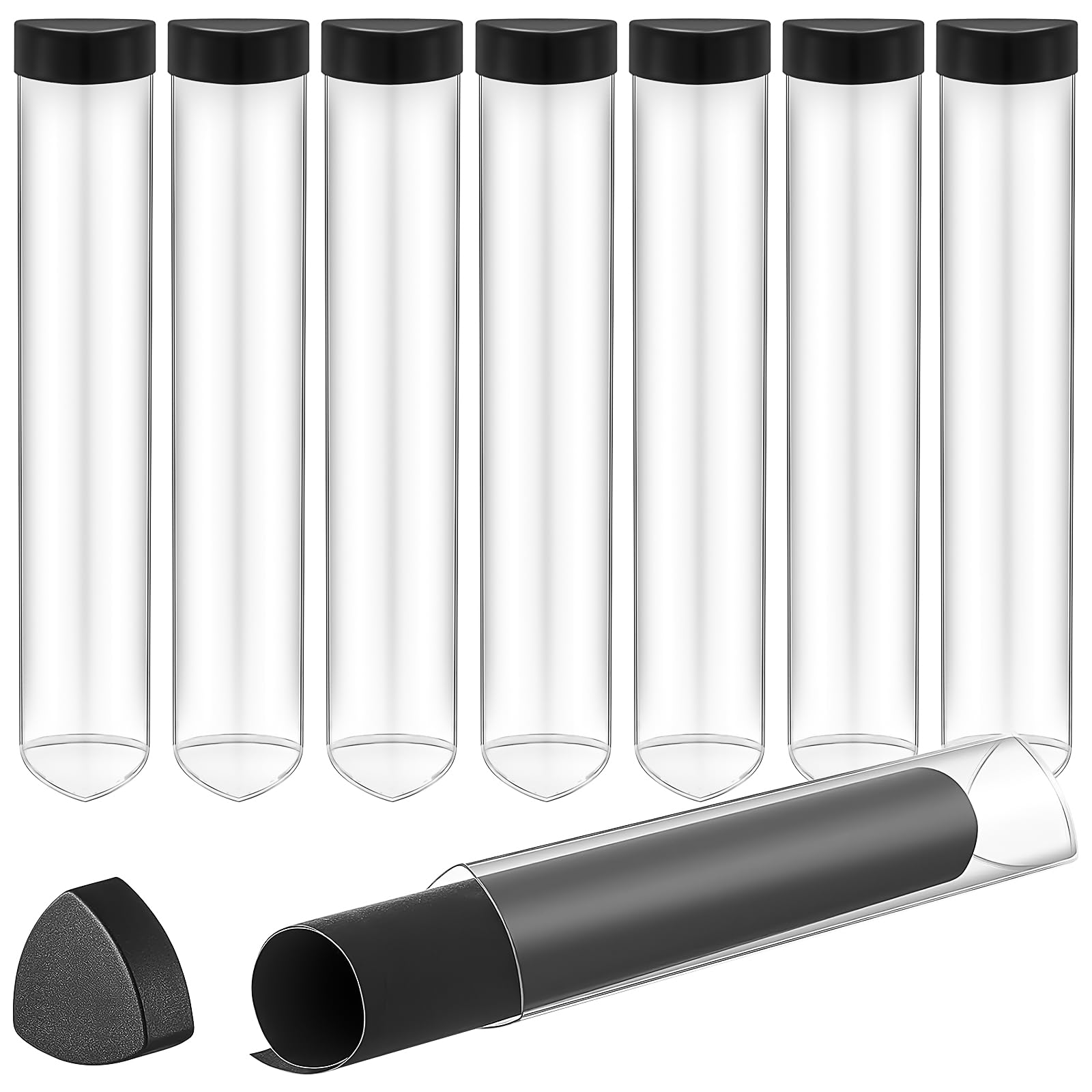 8 Stück Playmat Tube Prismatische, Anti-Roll MTG Playmat Aufbewahrungshülle für Spielmatten Kompatibel mit MTG, Pokemon, Yu-Gi-Oh!, DND & TCG Playmats