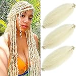 Afro Twist Hair Springy Afor Twist Hair 24 Inch 3 Packs Pre Fluffed Spring Twist Hair Pre Stretched Wrapping Hair for Soft Locs Hair Extensions (24 Inch (Pack of 3), 613)