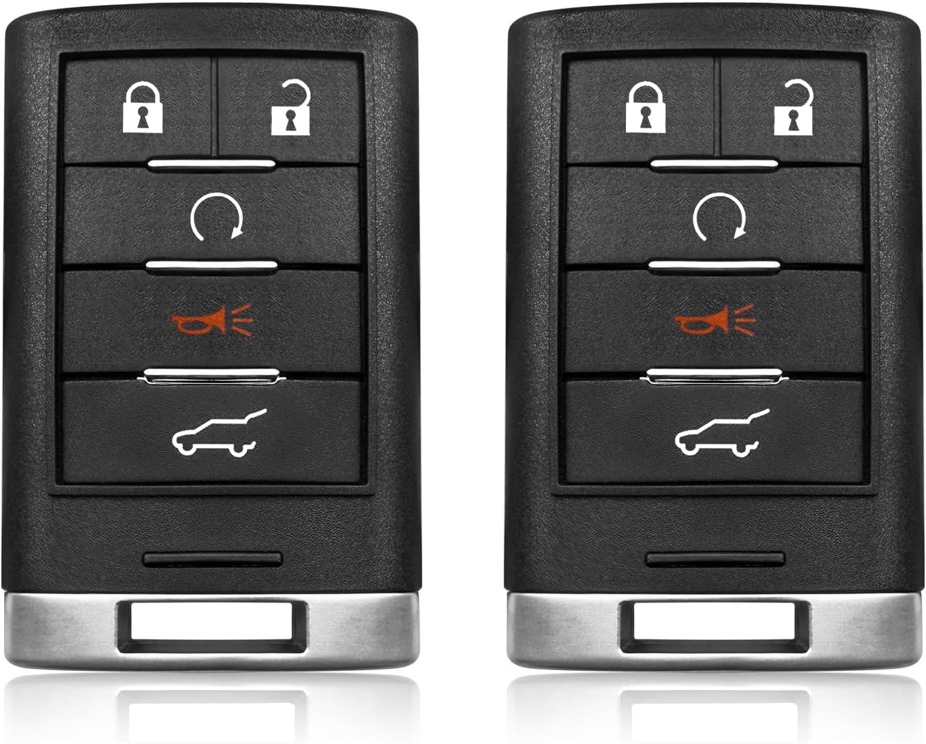 Replacement for 2012 2013 2014 2015 Cadillac ATS ELR SRX XTS Key Fob Remote Control NBG009768T 5 Buttons 315MHz - 2 Pack