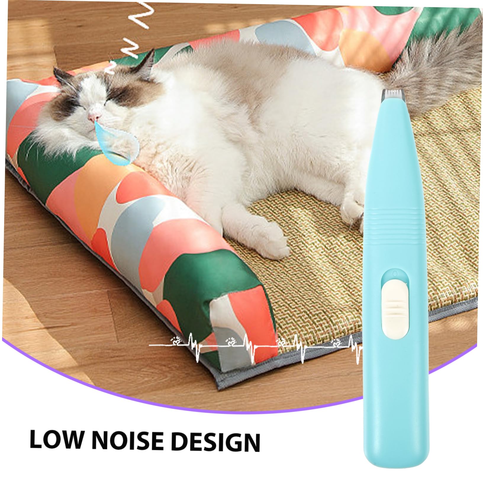 VICASKY Rechargeable Pet Hair Trimmer for Dogs and Cats Grooming Tool for Paws Ears and Face Low Noise Safe for Delicate Skin for Professional and Personal
