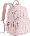 BAGSMART College Laptop Backpack, Travel Laptop Backpack for Women, Quilted Casual Daypack