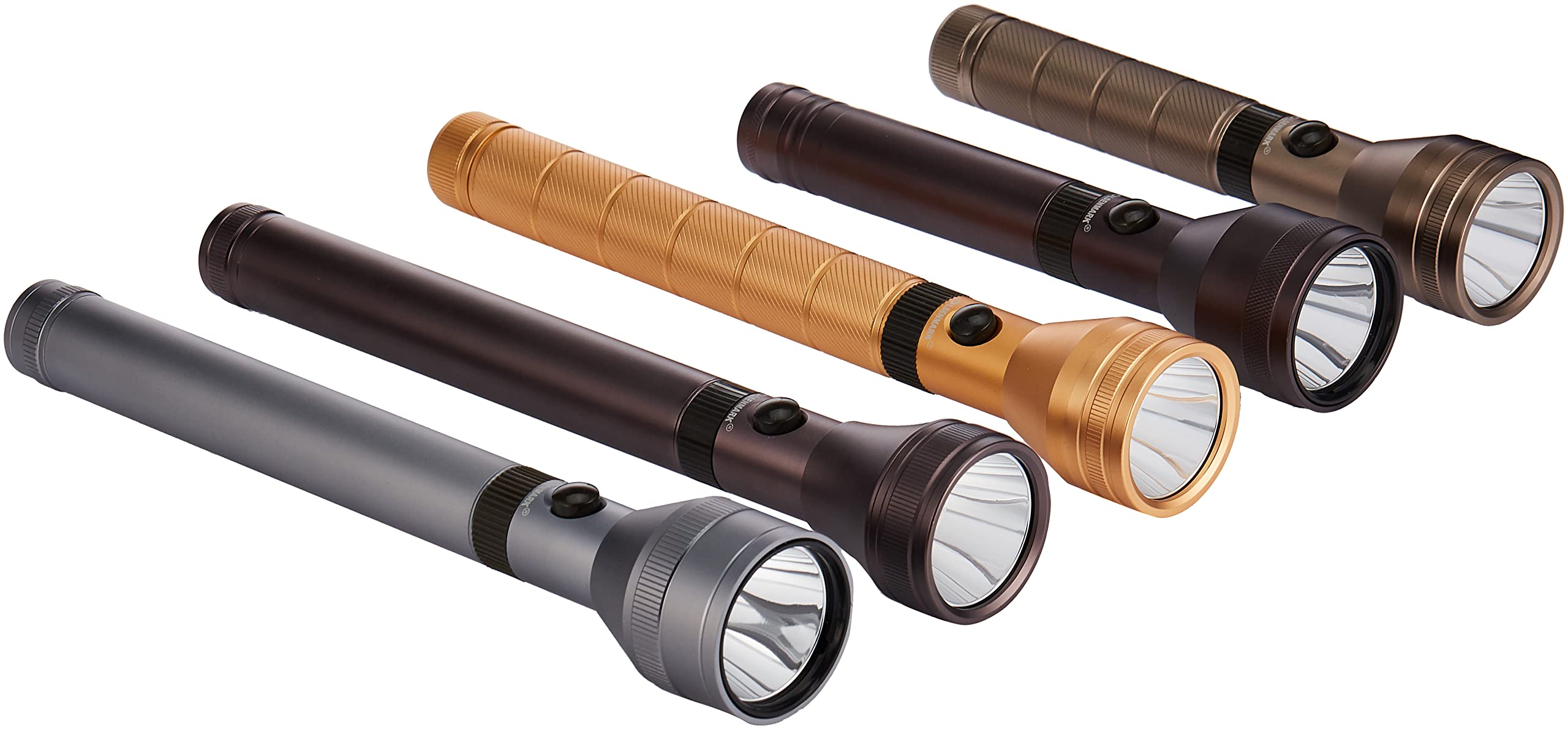 Olsenmark Rechargeable LED Flashlight Combo 5-Pieces, Multicolour