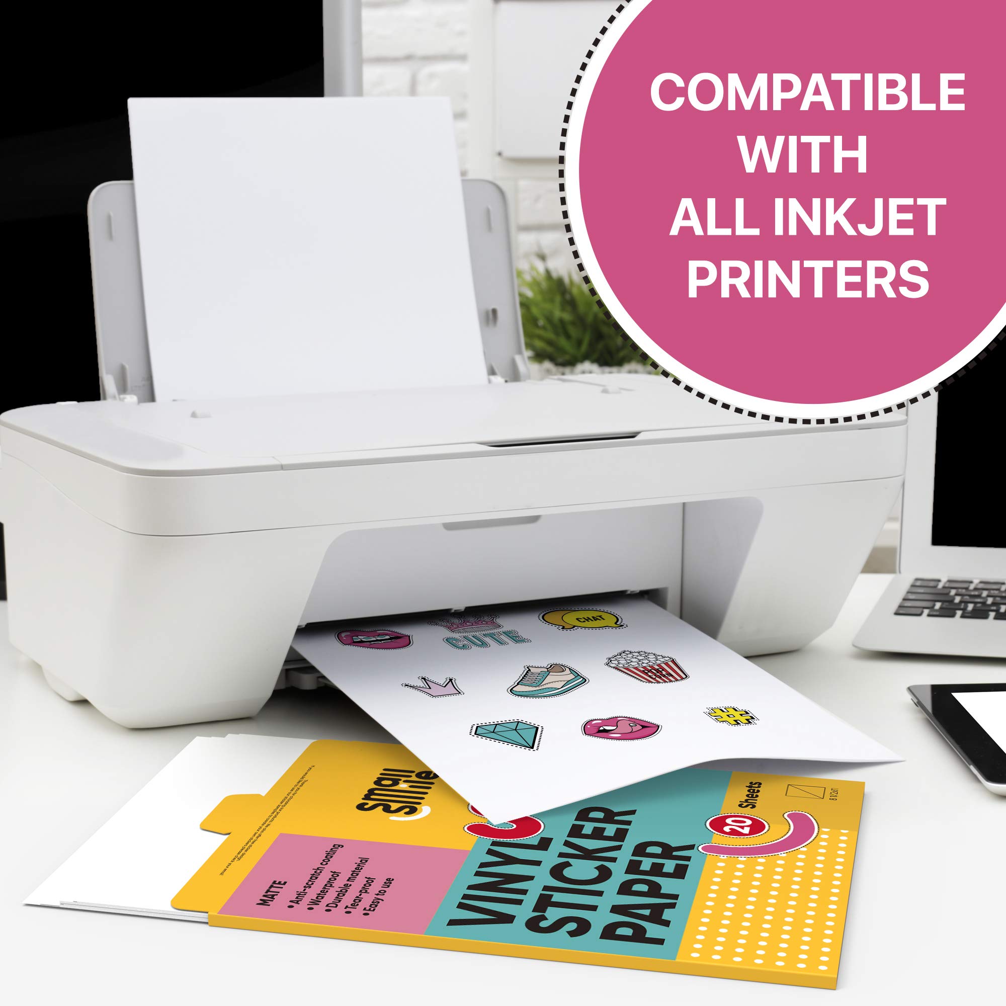 Custom Sticker Premium Printable Vinyl Sticker Paper For Inkjet & Laser ...
