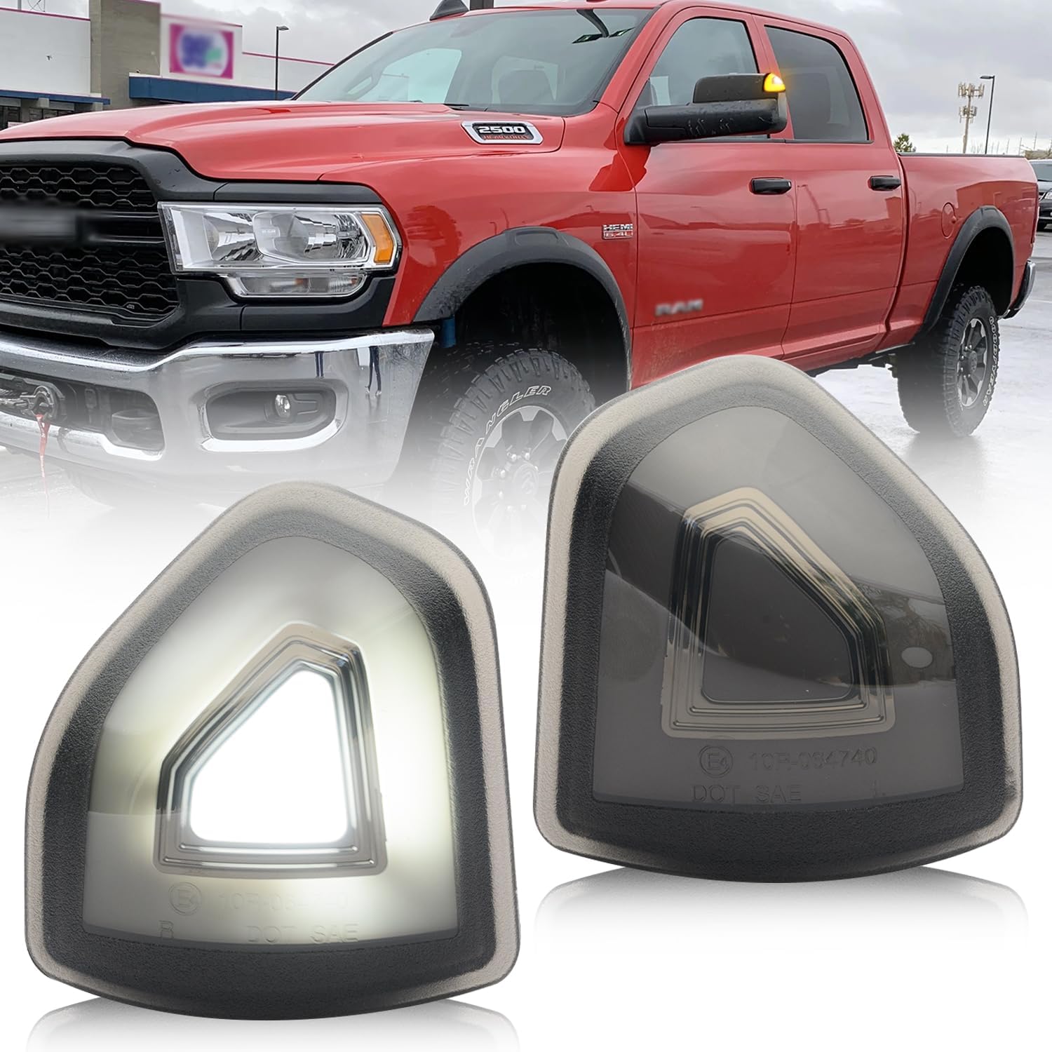 LH RH Mirror Turn Signal Puddle Indicator Light For 09-14 Ram Dodge 1500 2500 2x