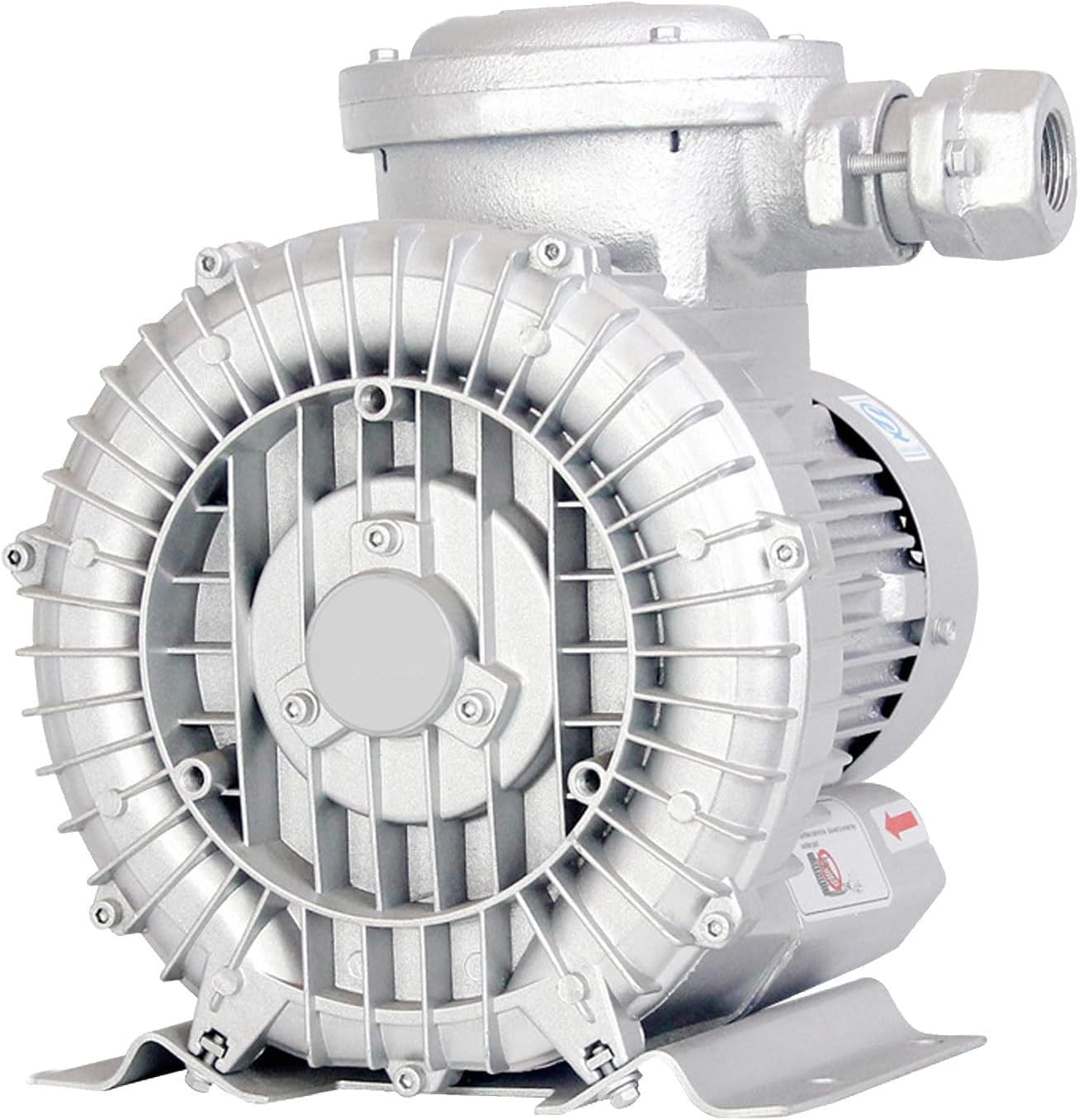 550W 380V Vortex Ring Blower - Aluminum Industrial Fan for High-Temperature Gas Transfer, Workshop Ventilation & Aquarium Aeration Solutions