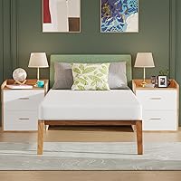 Vista 33 de PayLessHere Colchón individual de 6 pulgadas, colchón de espuma viscoelástica de gel de firmeza media, blanco, con funda de cremallera lavable