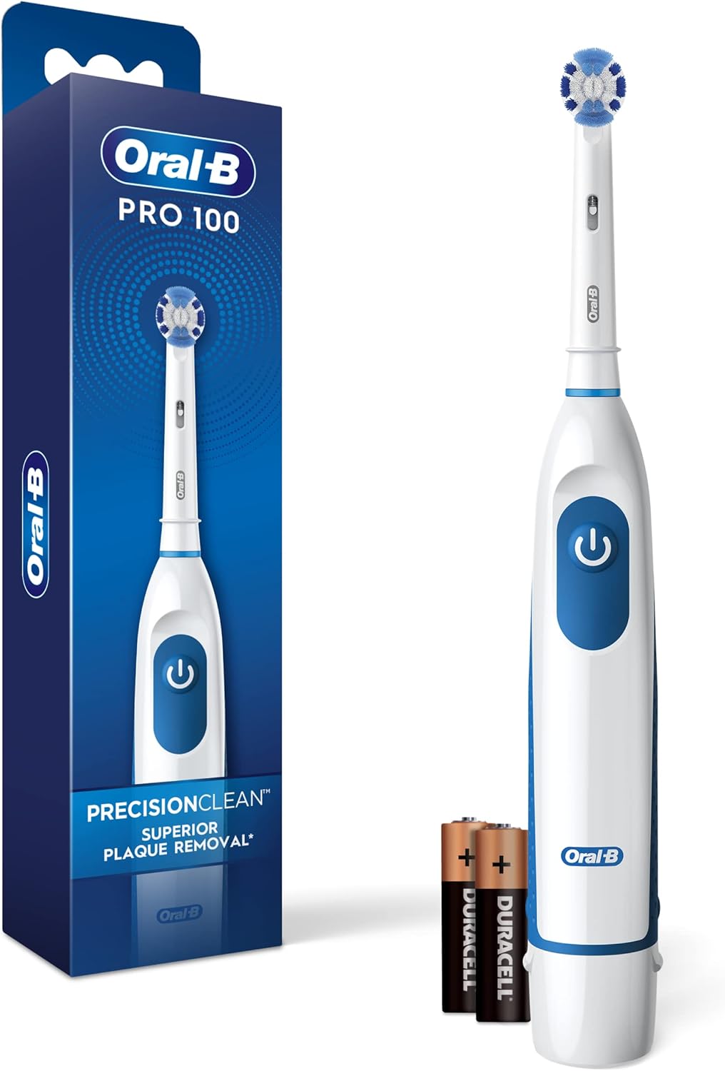 Oral-B Pro 100 Precision Clean, cepillo de dientes con batería, blanco