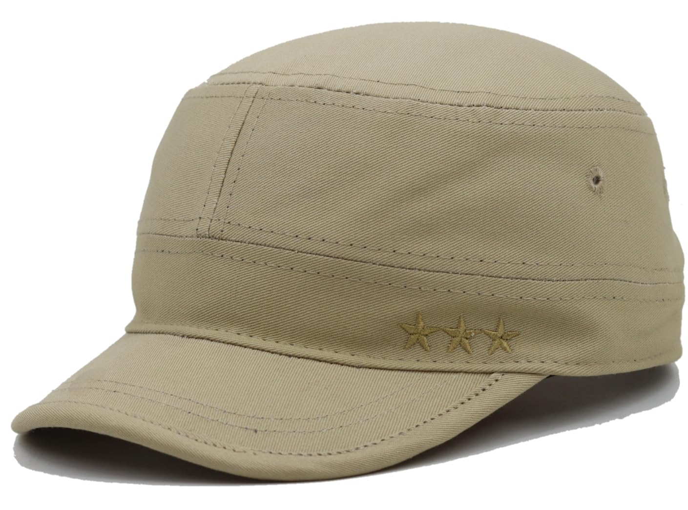 JAZAAFashionable Solid Color Unisex Fitted Army Military Cadet Cap (Blue)
