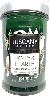 Tuscany Candle Limited Edition Holly & Hearth 18 Ounce Jar Candle