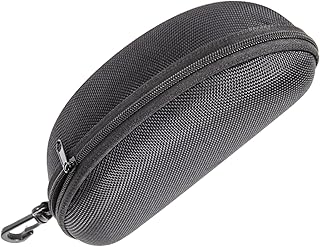 メガネケース ウレタン セミ ハードケース サングラス 大きめフレーム用 サングラスケースファッショナブルなコンパクトハードメガネケースハードケースファスナー軽量軽量ファッショナブルフックきメンズかわいいモバイル薄型カラビナ付き ケース