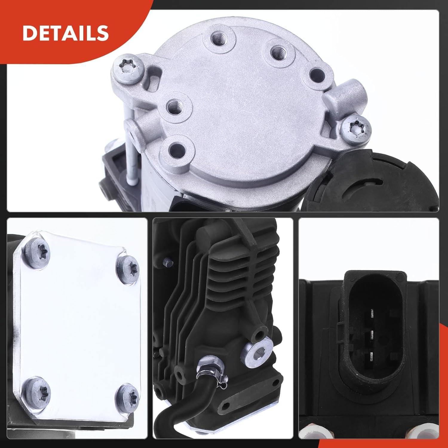 A-Premium Air Suspension Compressor Compatible with BMW E70 E71 Series X5 2007-2013, X6 2008-2014, with Solenoid, Replace# 37206859714, 37206799419