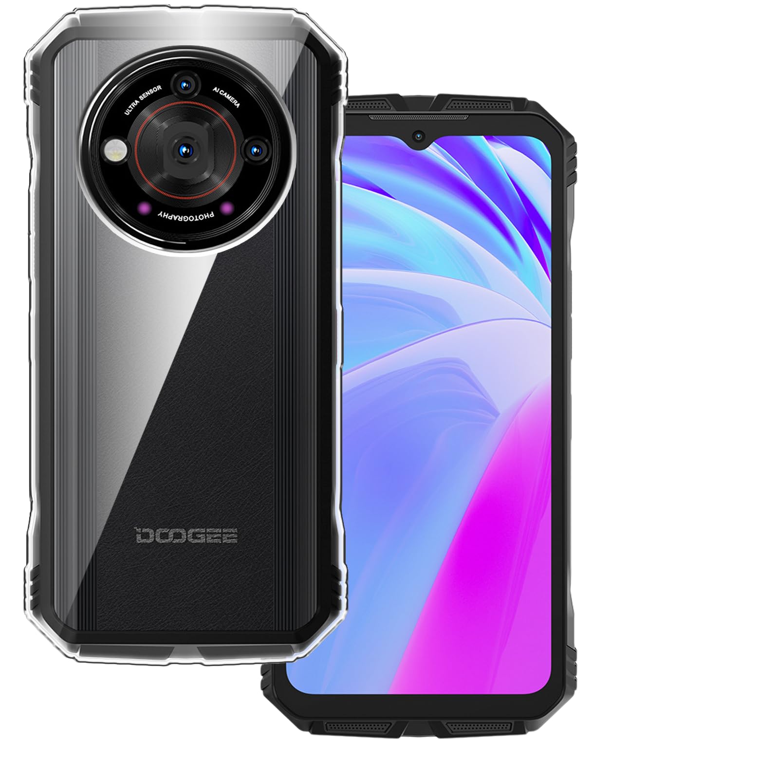 Ikiiqii Cover per Doogee V30 PRO (6.58) + (2 Pezzi) Vetro Temperato