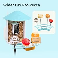 Vista 2 de NETVUE by Birdfy Pro Perch - Percha de extensión más amplia para complementos de bricolaje, incluyendo bola de sebo, mini comedero para colibríes
