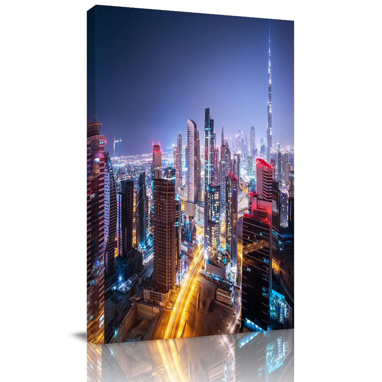 Buy Aomike Canvas Wall Art Decor Dubai City Night HighTech Modern