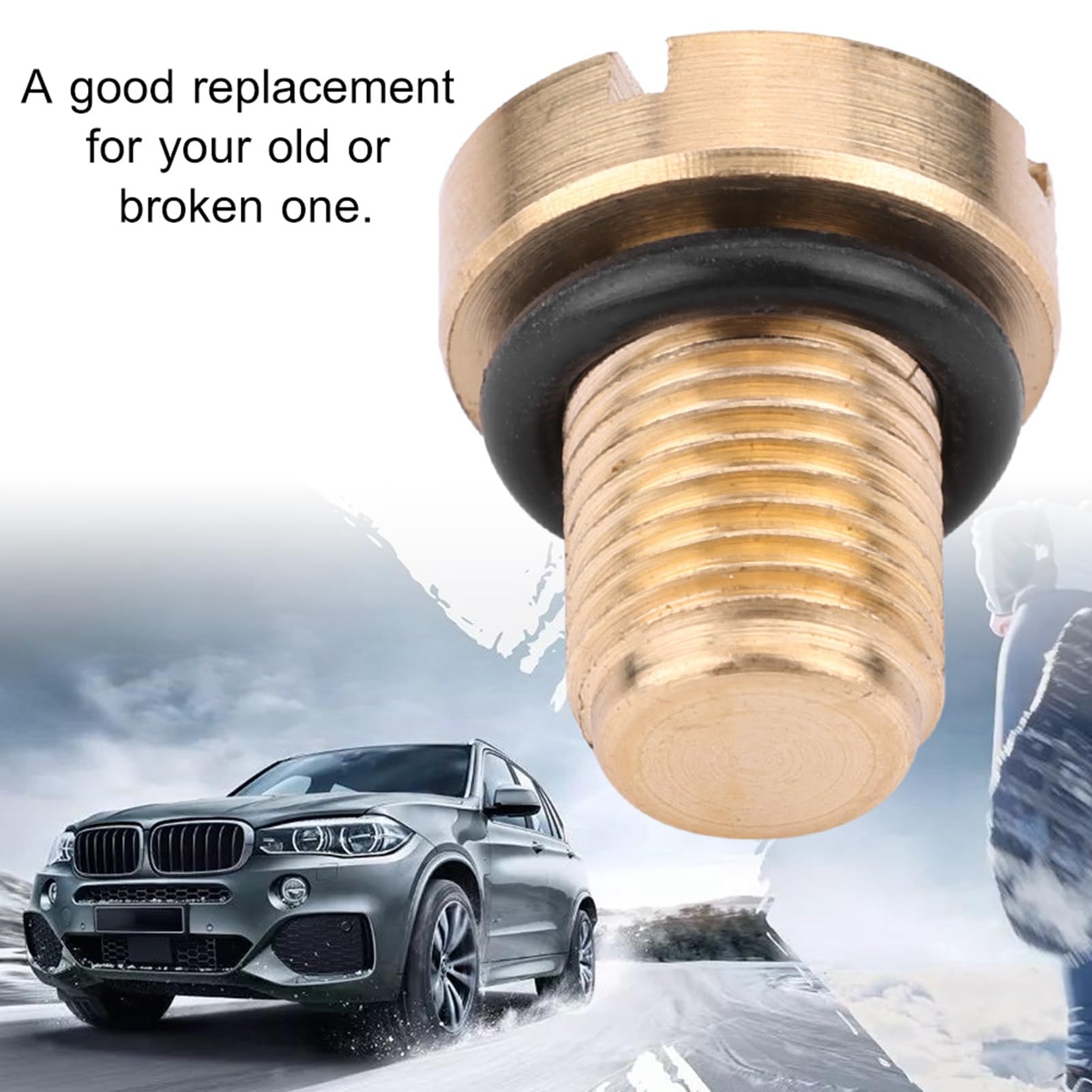 e46 radiator + Adatta il radiatore Vite di drenaggio Serbatoio di espansione del radiatore e O-ring in gomma per 17111712788
