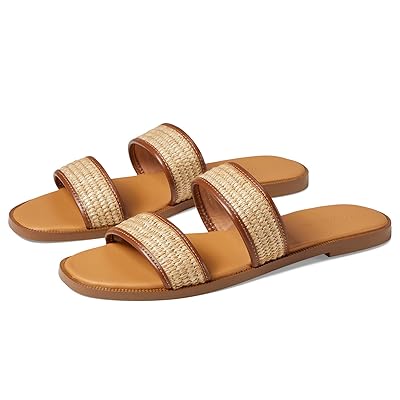 Madewell The Teagan Slide Sandal in Straw Women