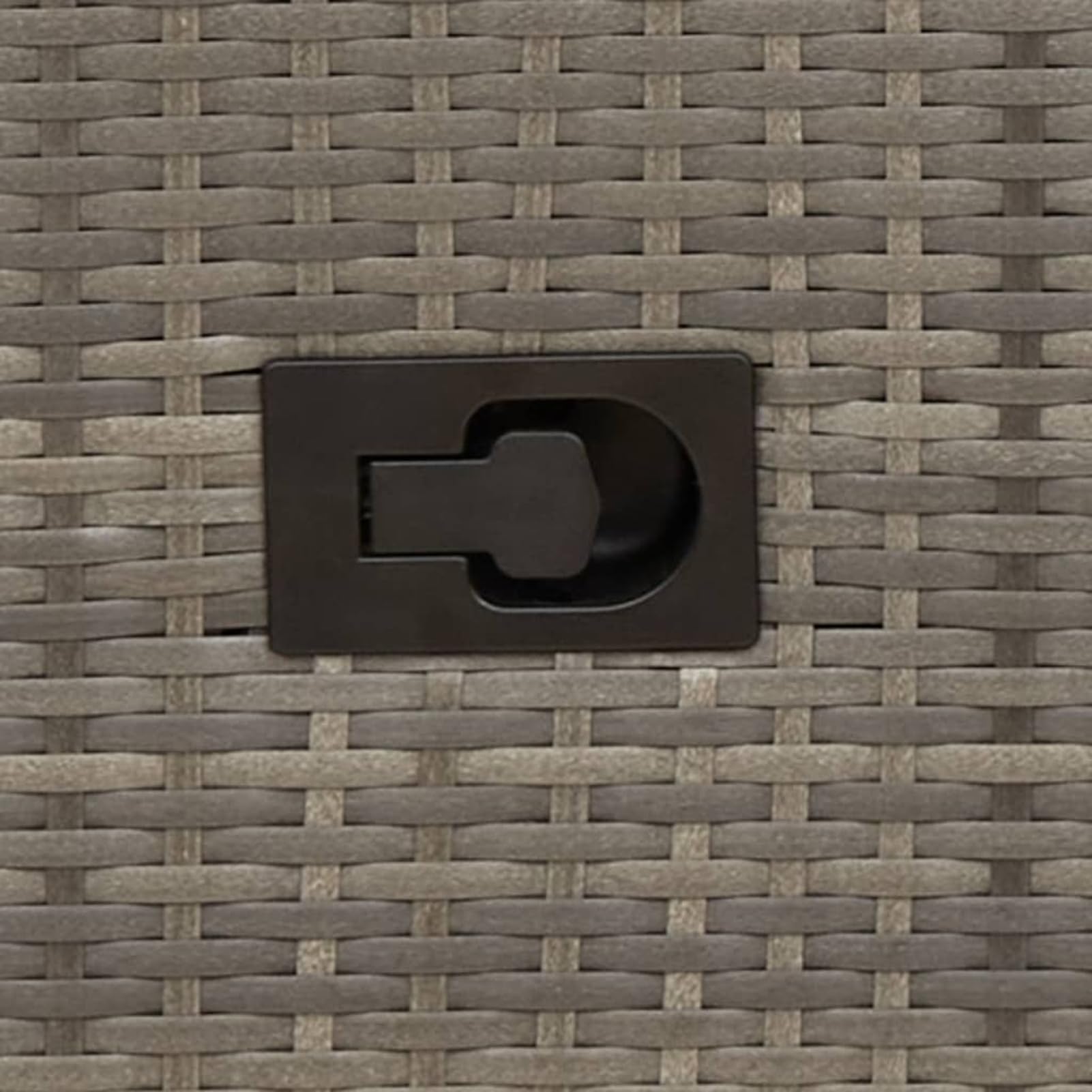 Homgoday Poltrona da Giardino Reclinabile in Rattan PE Grigio con Cuscini, Schienale Regolabile, per Esterno, 110kg