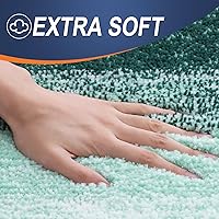 Vista 54 de OLANLY Juego de 2 alfombras de baño de 2 piezas, alfombras de baño de microfibra suave y absorbente y alfombra de inodoro con contorno