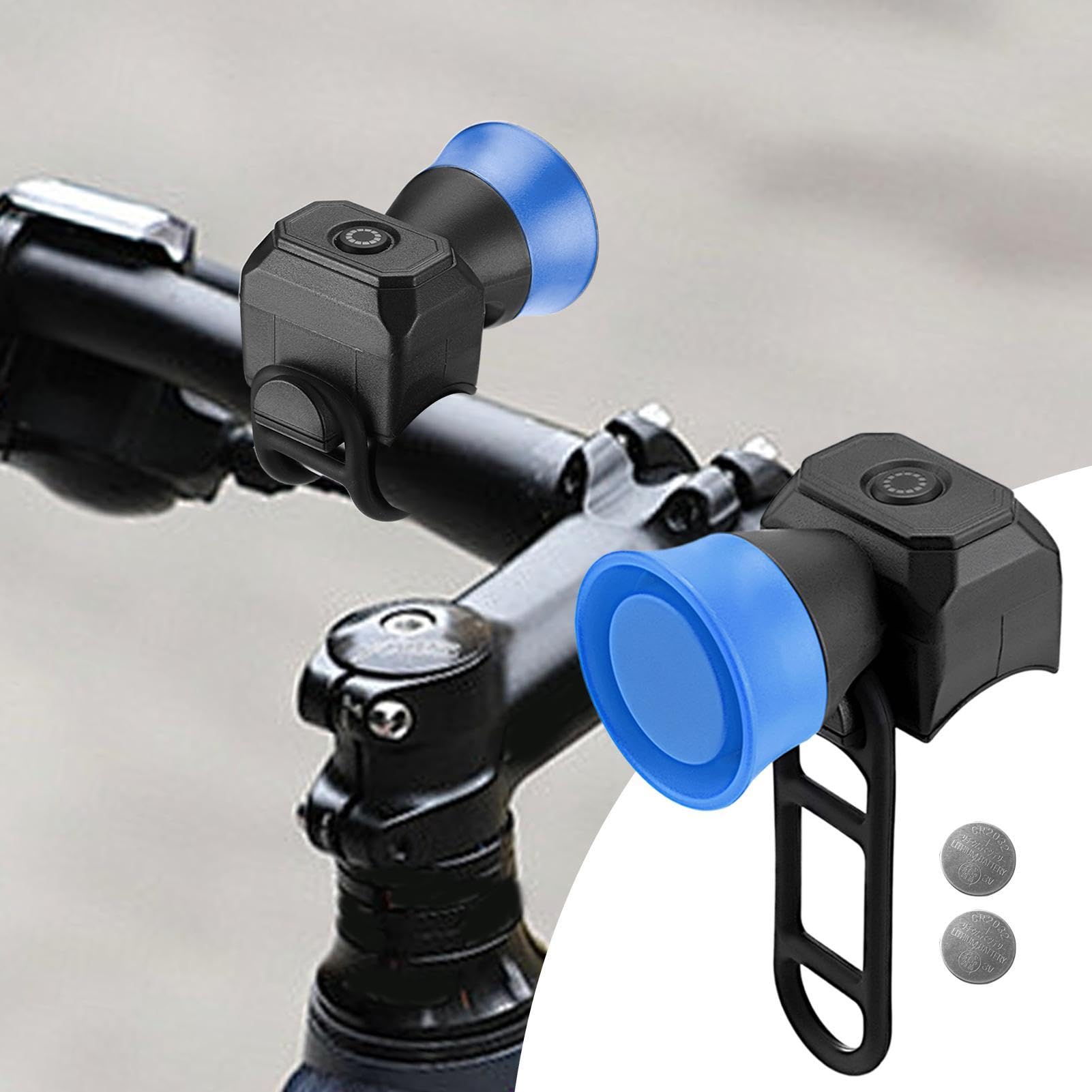 Campana per bicicletta, clacson da bicicletta, clacson elettrico impermeabile - Campanello da ciclo ricaricabile o funzionante a batteria con suono forte per una guida sicura