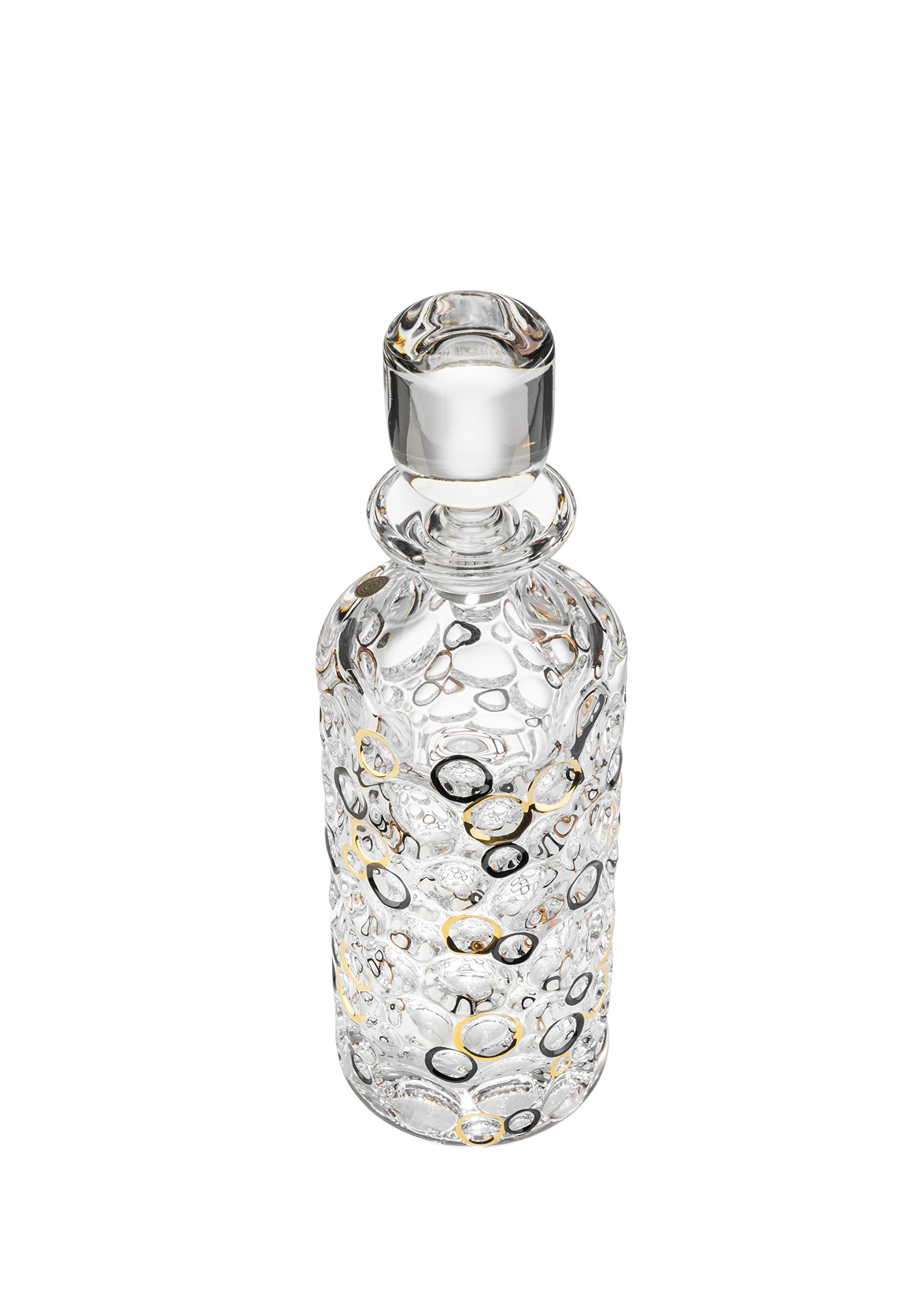 Bohemia Jihlava JS35403, 25 Oz Crystal Glass Lisboa Decanter, Lead Crystal Carafe w/Lid