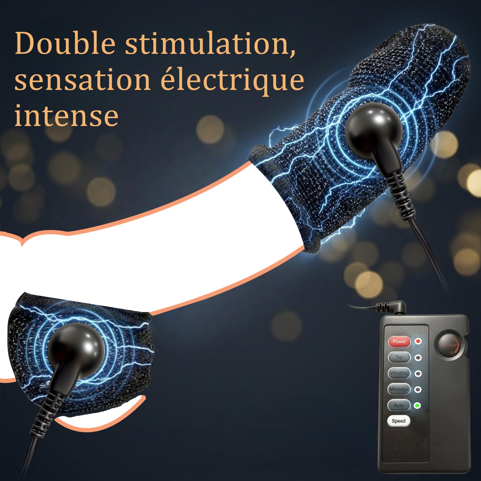 Electro Anneaux Extension de Pénis Masculin Agrandissement pour Pénis et Testicules Électro-Stimulation avec Anneaux Réglables Électrostimulation Stimulation SM Masturbateur Sexuelle Massage Prostate