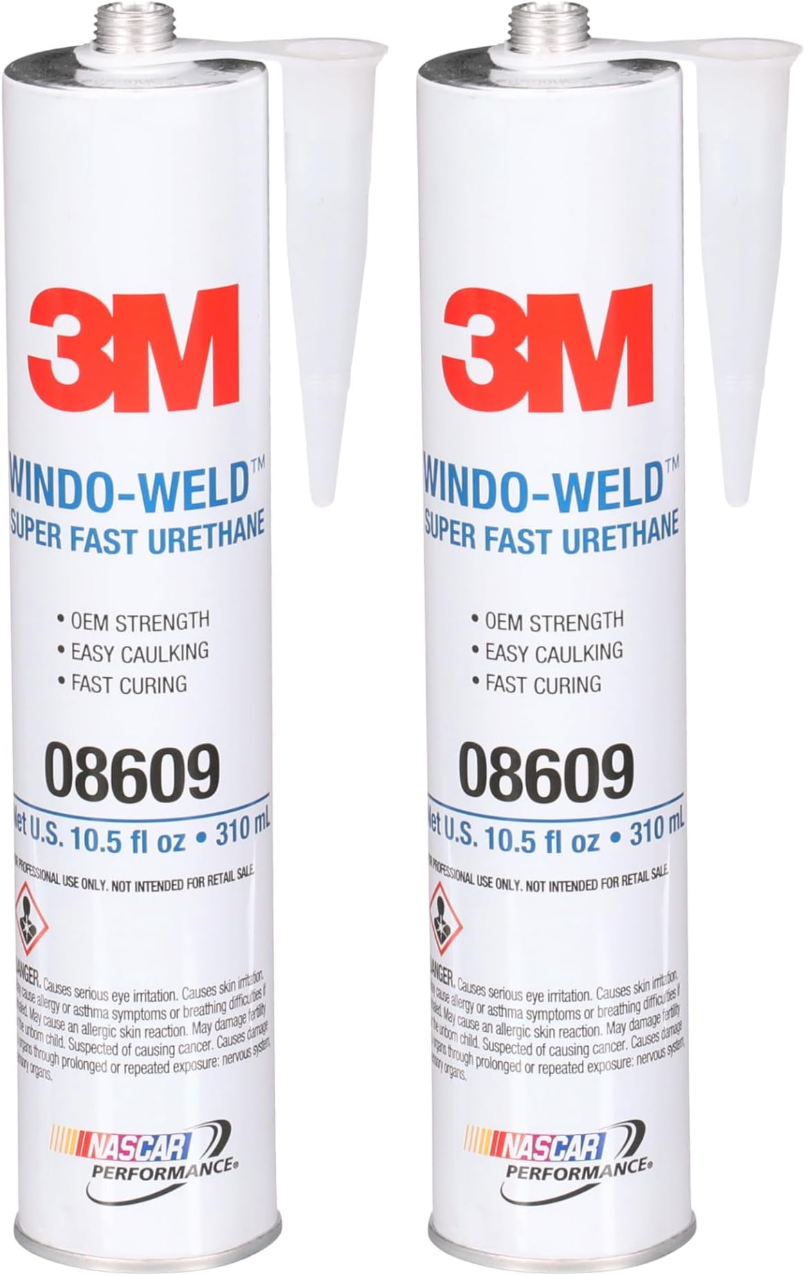 08609 Window-Weld Super Fast Urethane Black Cartridge - 10.5 fl oz, 2 Pack