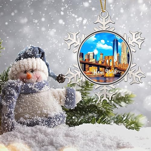 Miniatura 5 de Recuerdos de regalo de viaje, adornos colgantes decorativos de ciudad, Nueva York, decoración de Navidad, regalo de ciudades en los estados de Nueva