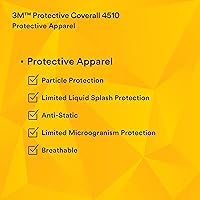 Vista 9 de 3M 4510Overoles desechables, XL, Blanco, 25