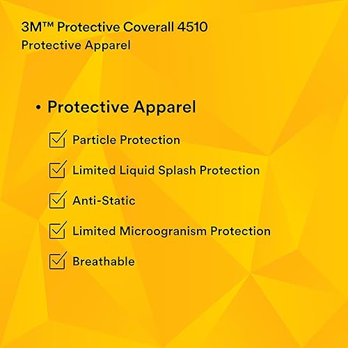 Miniatura 9 de 3M 4510Overoles desechables, XL, Blanco, 25