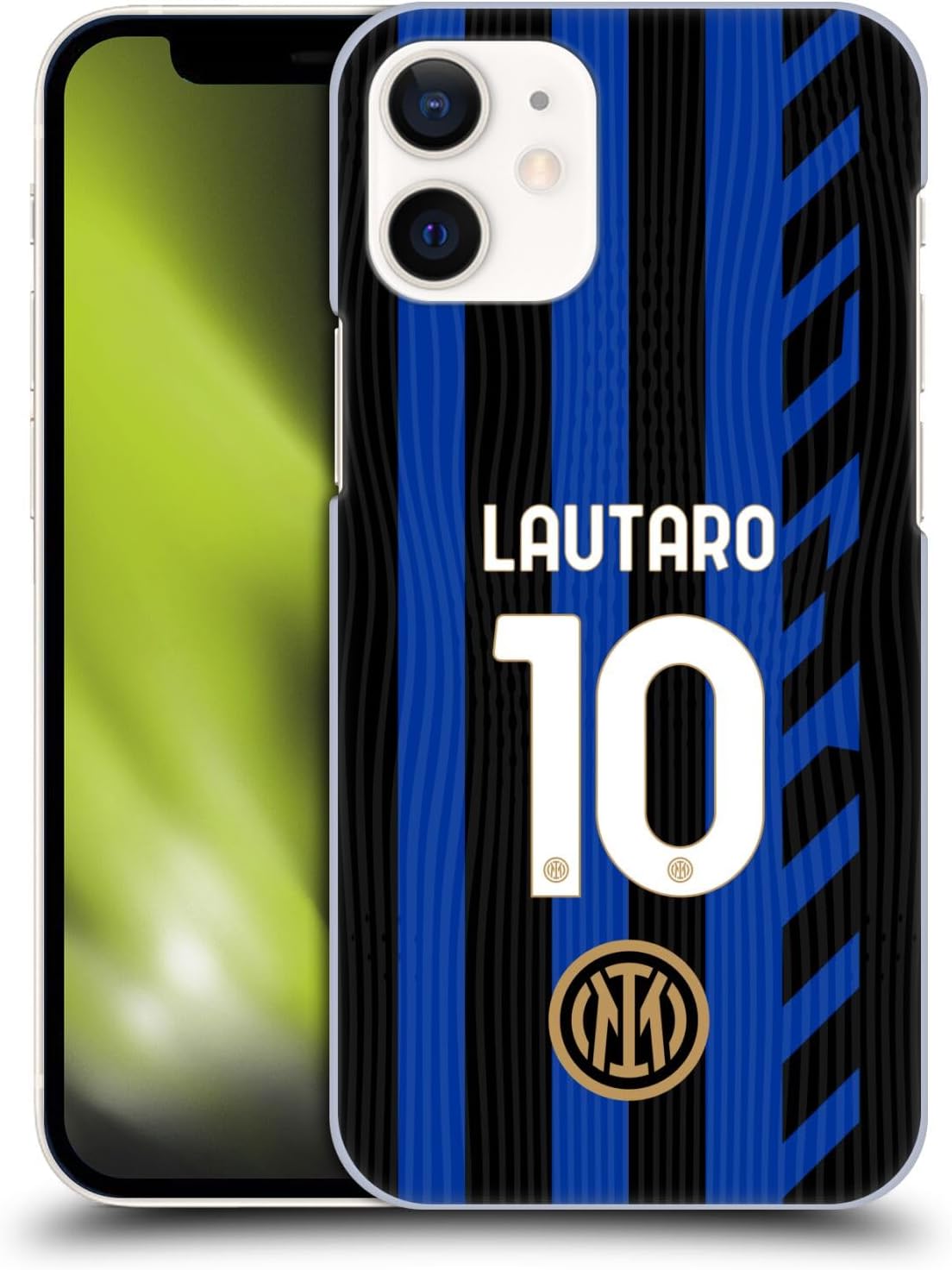 Head Case Designs Officially Licensed Inter Milan Lautaro Martínez 2024/25 Players Home Kit Hard Back Case Compatible with Apple iPhone 12 Mini