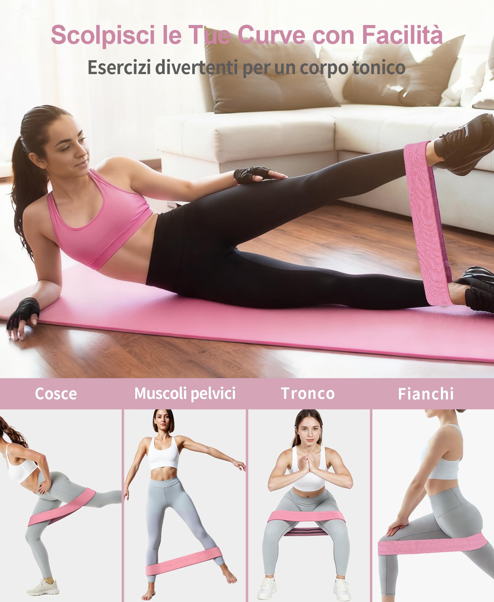 Beckenbodentrainer Donna Attrezzo Interno Coscia Pavimento Pelvico Attrezzi Casa Allenamento Pilates Glutei Addominali Gambe Braccia Fitness Donna e Uomo