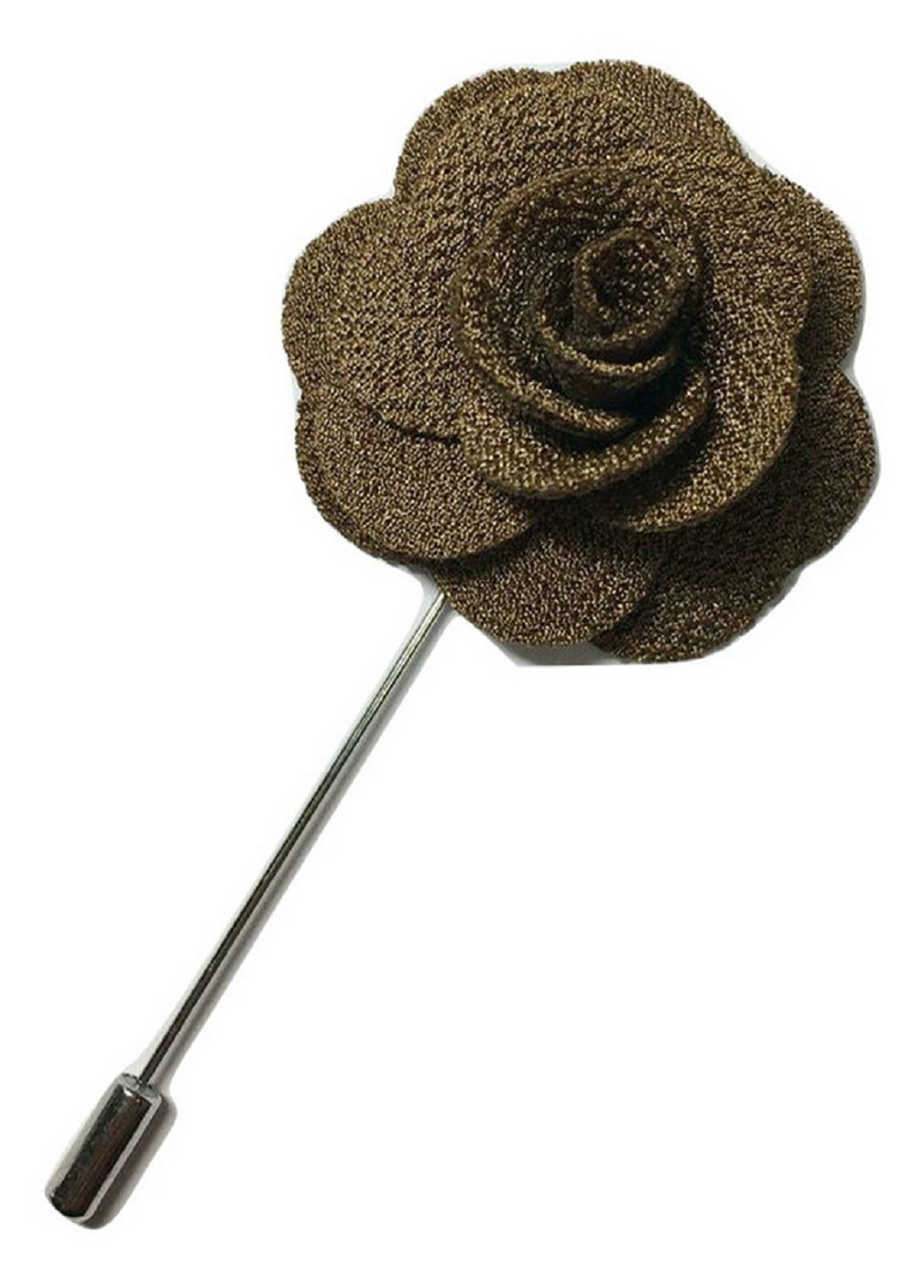 L&L® Smart Handmade Flower Brooch Boutonnière Suit Lapel Wedding Party Accessory UK (Brown)