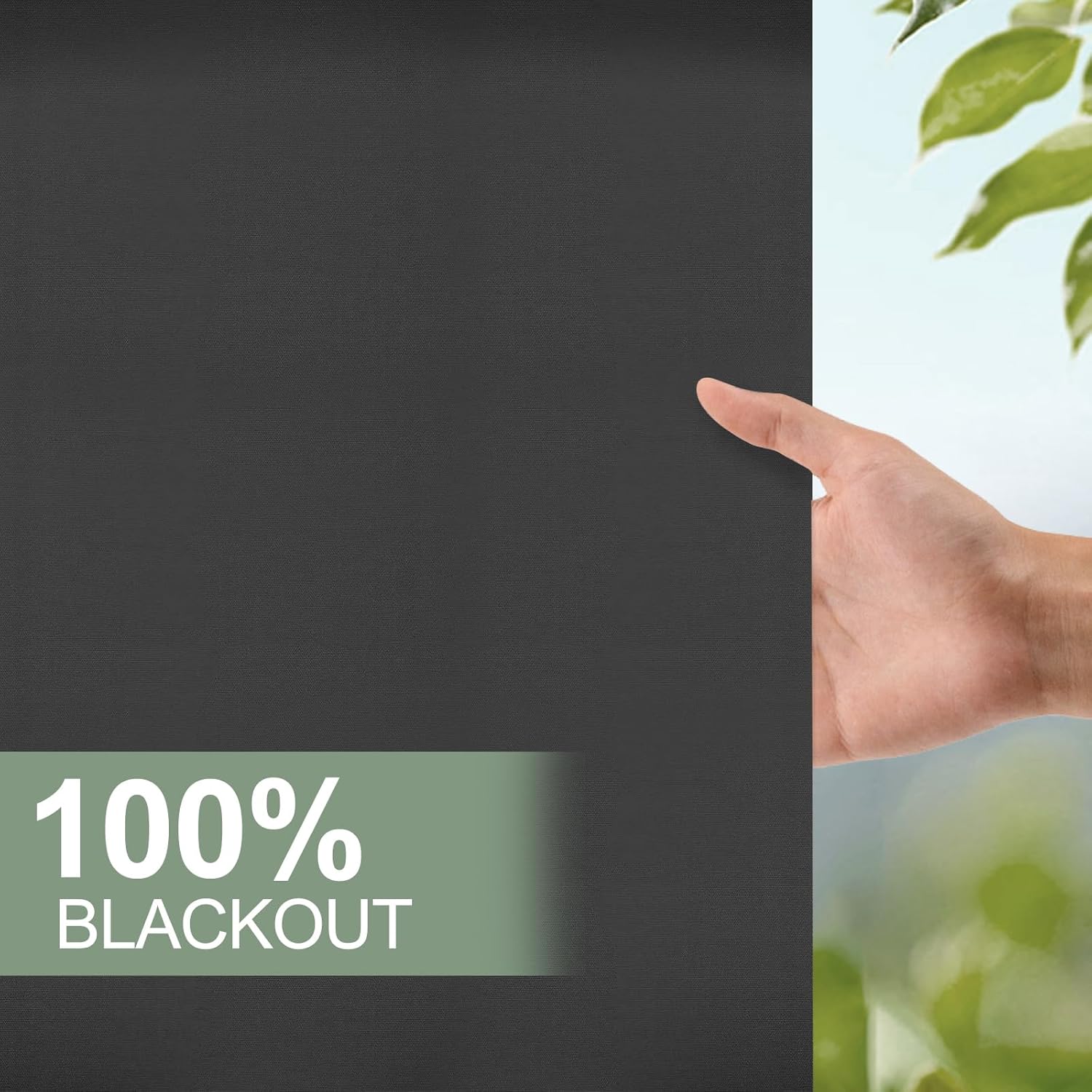 ZSHINE Motorized Blackout Window Blinds Over-Size Customize Width (21-114 Inches) Remote Control Wireless and Rechargeable Motor Roller Shades Blinds for Windows(Black)