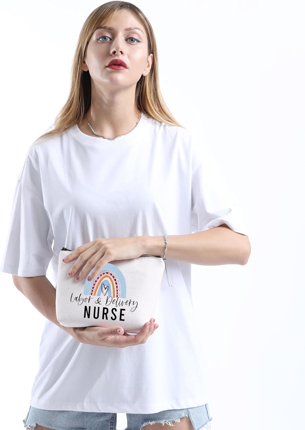 XYANFA Labor And Delivery Nurse Cosmetic Bag L&D Nurse Gift Lifeline Gift Superhero Nurse Gift Nicu Nurses Week Gift image 5