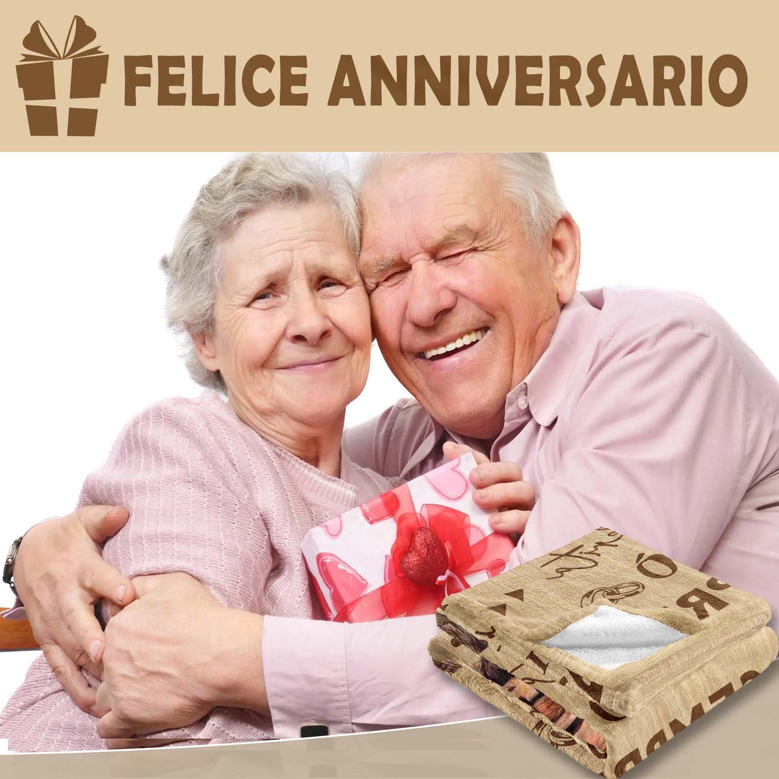 Regalo Anniversario per Lui Lei, Regalo Anniversario Matrimonio, Anniversario Fidanzamento, Regalo Promessa di Matrimonio Sposi Originale, Regalo Fidanzato Fidanzata, Coppia Ti Amo Coperta 150x130CM
