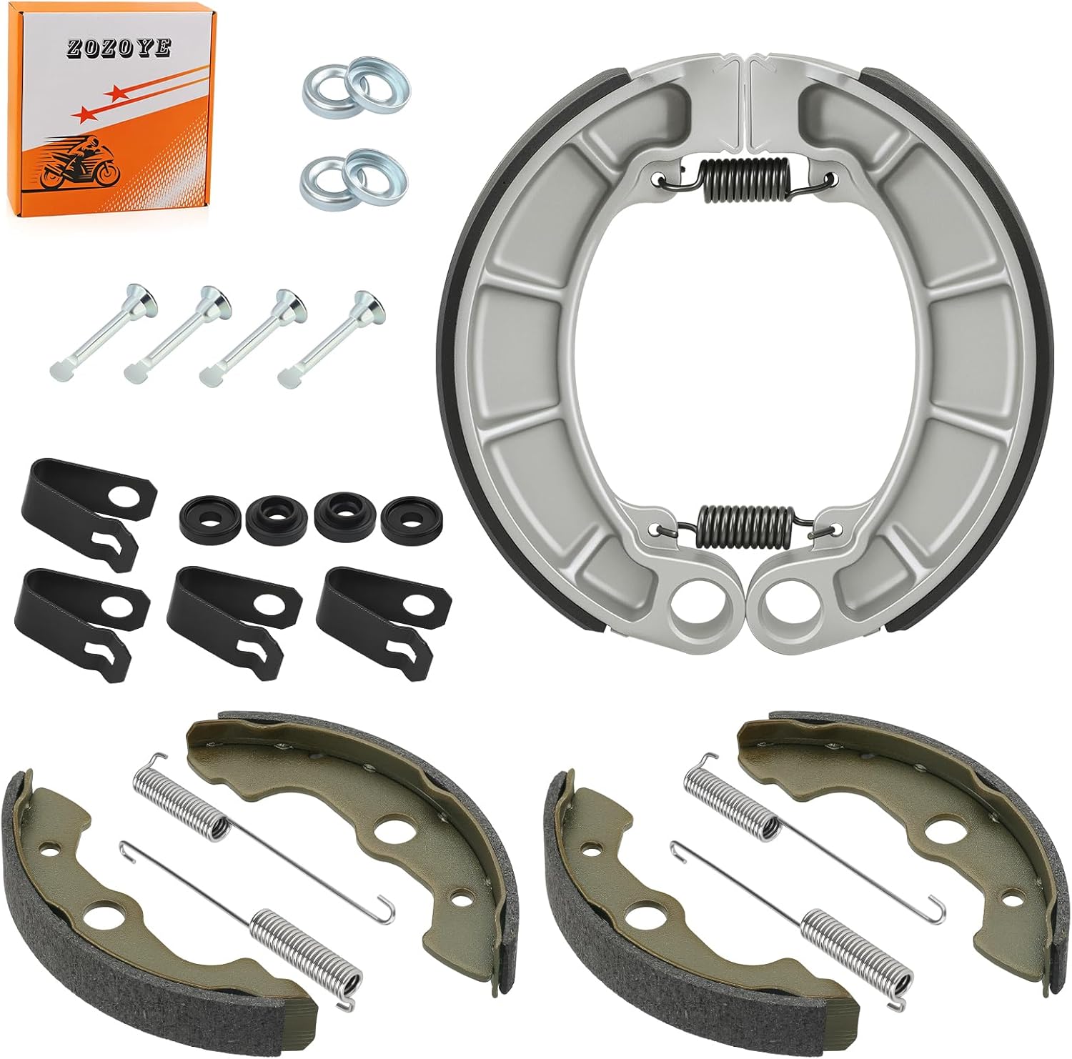 Front and Rear Brake Shoes Kit for Honda Foreman 350 400 450 TRX350 TRX400 TRX450 1995-2007 06450-HN5-671
