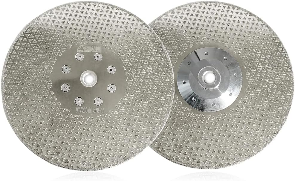 SHDIATOOL 9 Inch Both Side Coated Diamond Cutting and Grinding Disc for Granite Marble