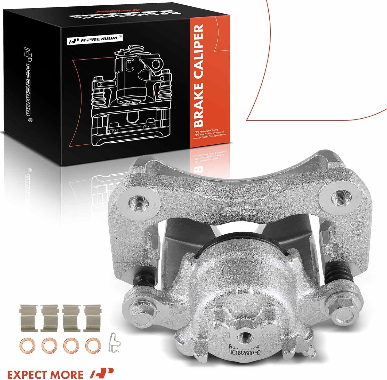 A-Premium Disc Brake Caliper Assembly with Bracket Compatible with Select Mitsubishi Models - Lancer 2002 2003 2004 2005 2006 2007, L4 2.0L - Front Left Driver Side