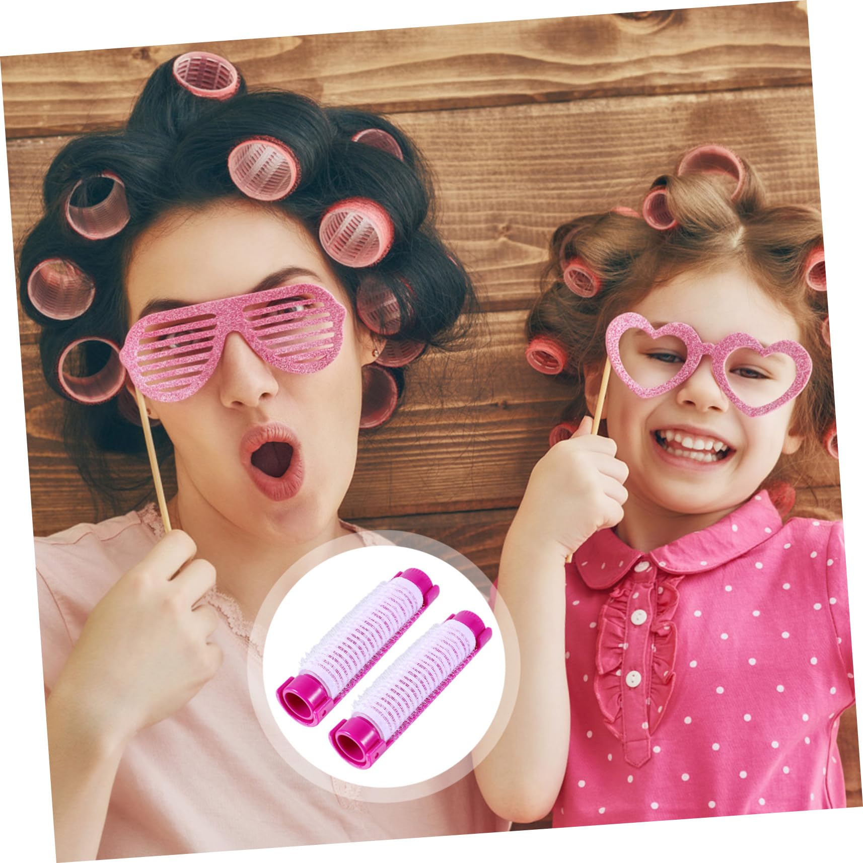 Rodillos para Rizar el Cabello 20 Piezas, Herramientas Ligeras de Abs que No Dañan el Pelo, Ideales para Uso en Casa y Viaje, Rizadores Portátiles Púrpura