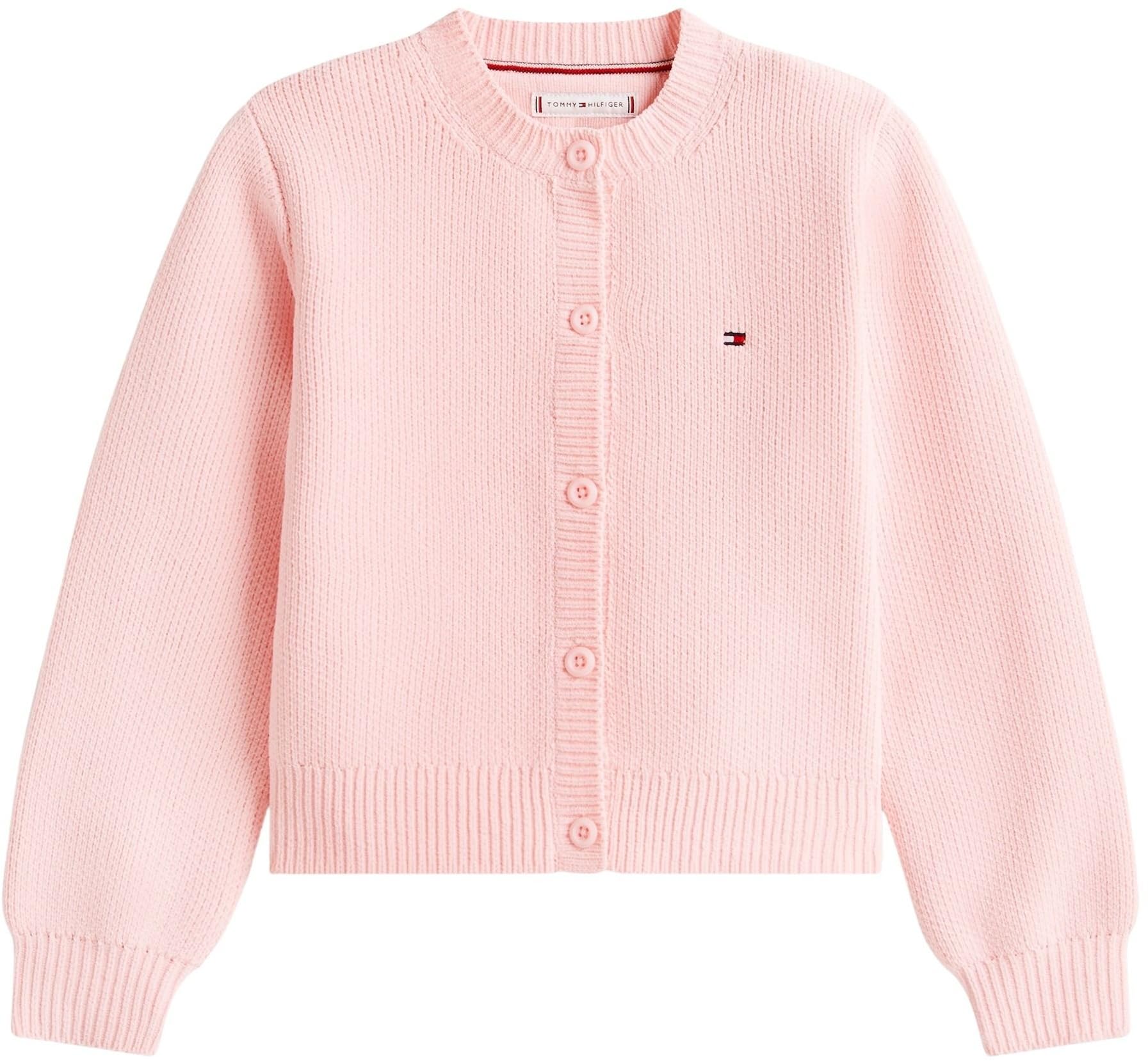 Tommy Hilfiger Chaqueta de Punto Chicas Cardigan Chenille con Botones, Rosa (Duchess Pink), 12 Años