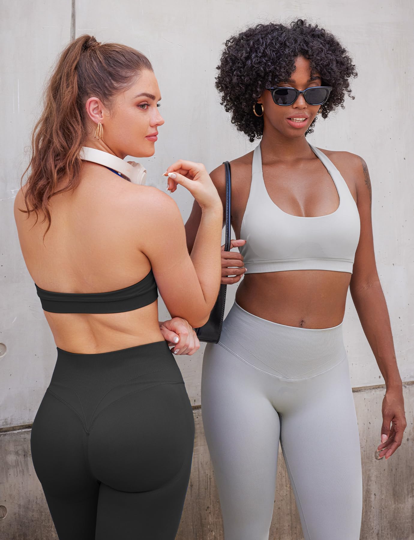 VOYJOY Sujetadores de impacto para mujer, de soporte medio bajo, sin costuras, espalda abierta, para gimnasio, yoga, ombliguera