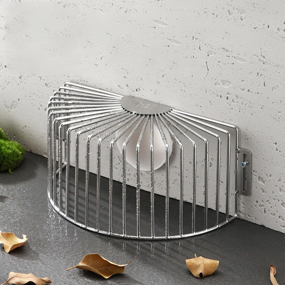 Durashmall Copertura per scarico a pavimento in acciaio inox 304, filtro per grondaia, filtro per scarico laterale, griglia di drenaggio angolare, anti-intasamento, a prova di roditori, per terrazze e