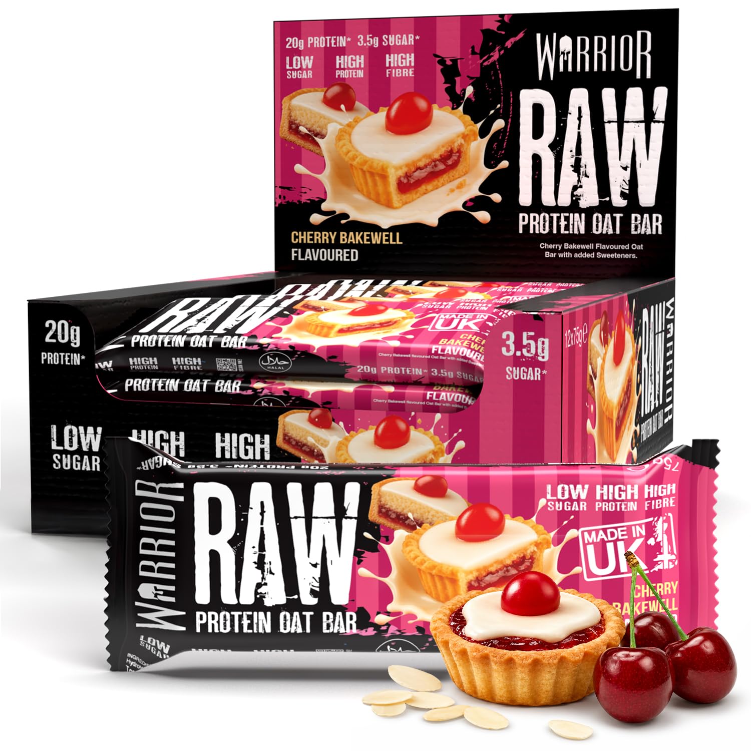 Warrior RAW Protein Bars 12 x 75g – 20g High Protein Bar, Low Sugar High Fibre Oat Protein Flapjack – Protein Snacks, Meal Replacement Bars (Chocolate Brownie) — view 21