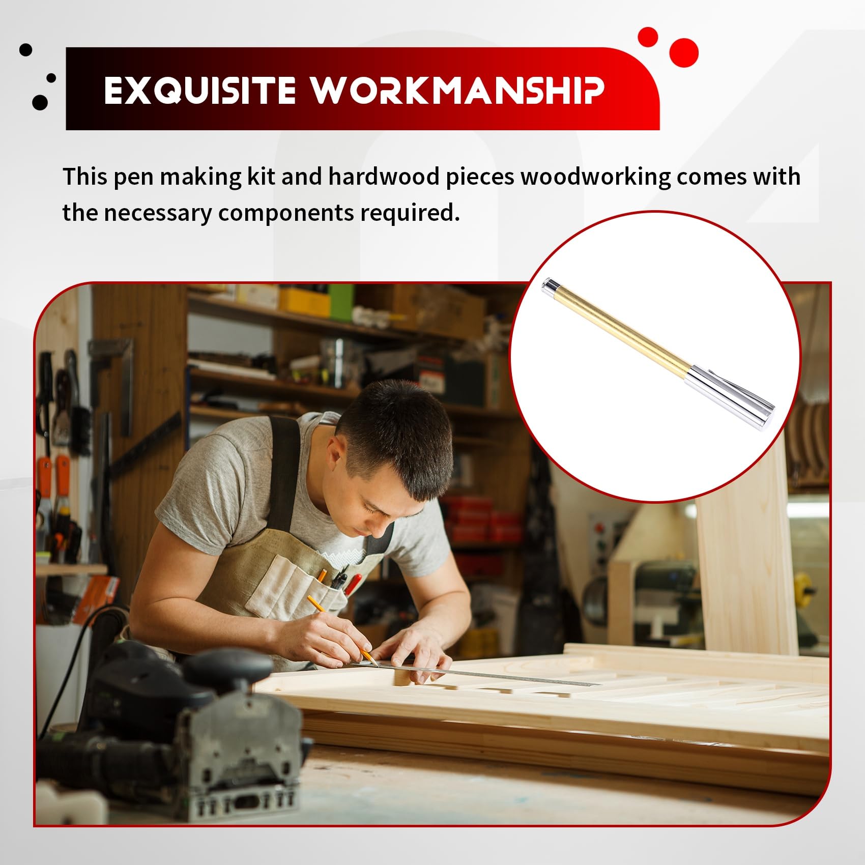 Zestaw do długopisów Woodturning 10-pak Slimline Rollerball Turning Supplies Twist Set akcesoria obrotowe A