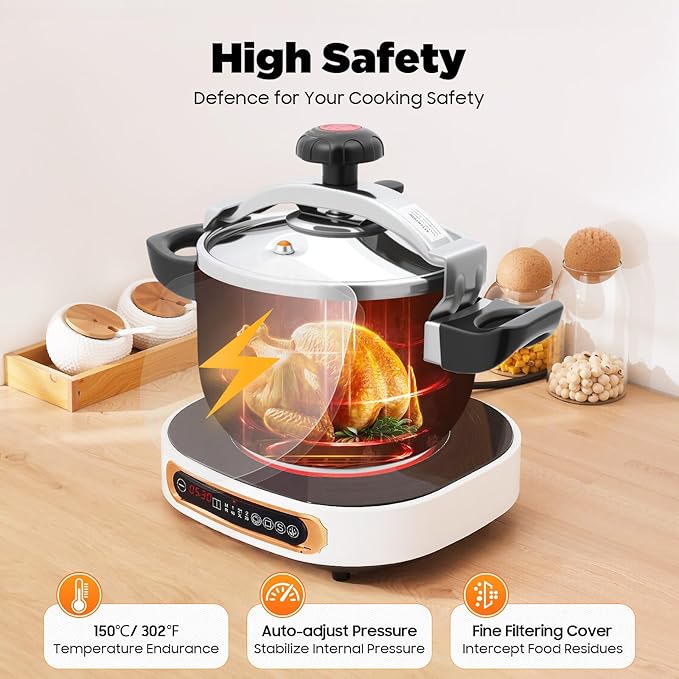 Olla a Presión Acero Inoxidable 7L Eapmic miniatura 6