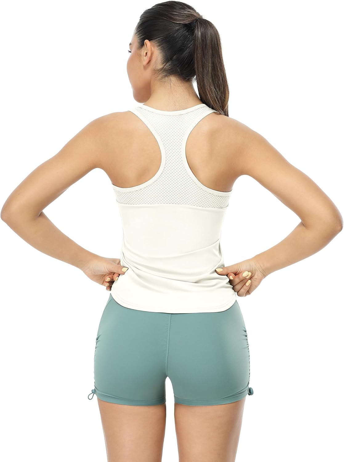 icyzone Racerback Workout Tank Tops for Women, Breathable Quick Dry Gym Athletic Yoga Exercise Running Shirts - Image 4