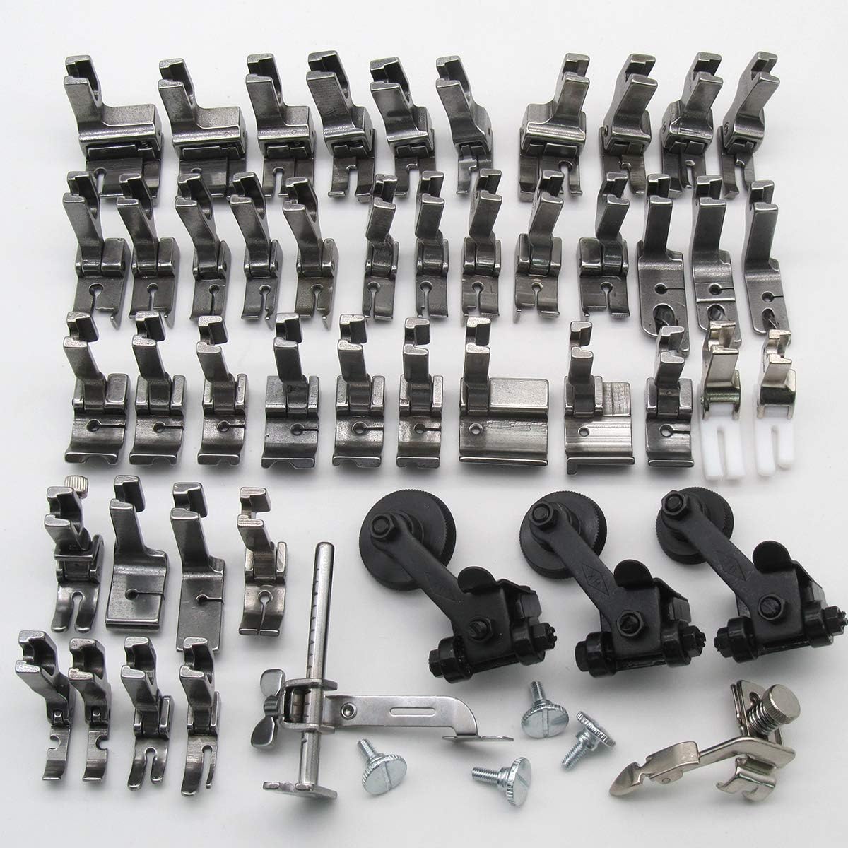 CKPSMS Lot De 51 Pieds Presseurs Et Vis Compatibles Avec Les Marques