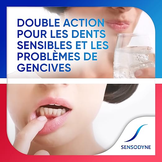 Sensodyne Dentifrice Sensibilite Et Gencives Menthe Fraiche Traitement Des Dent Sensible Et Gencives Lot De 2x75 Ml Amazon Fr Hygiene Et Sante