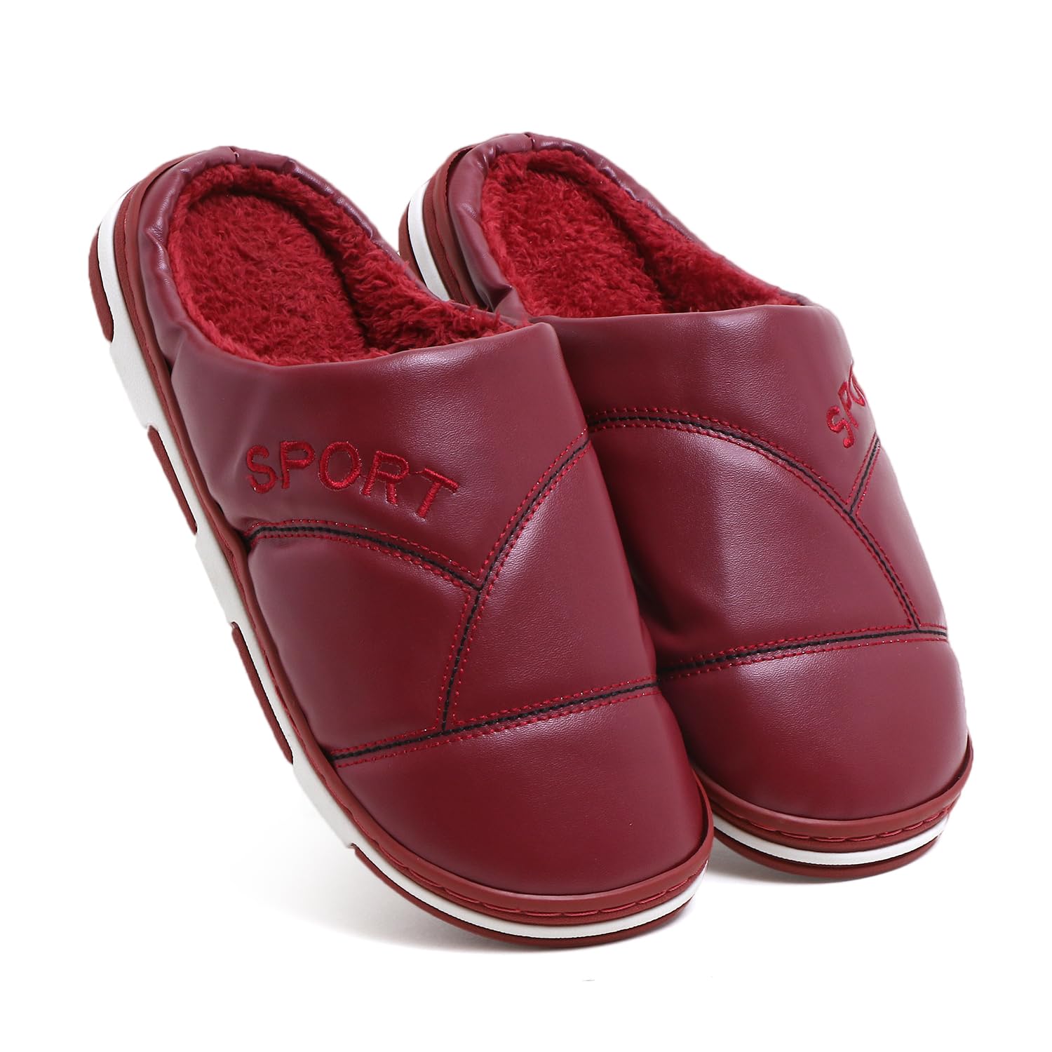 Slipper for Men and Women Flip Flops Winter Woolen Indoor Carpet Slippers for Bedroom Sandals (H Maroon, 5) (B0CKZ9WRSS) Amazon Price History, Amazon Price Tracker